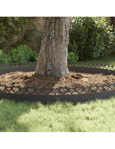 Bordure per prato 30 pcs Nero 103 x 0,05 x 22 cm Acciaio