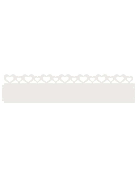 Bordure per prato 20 pcs Bianco 103 x 0,05 x 22 cm Acciaio