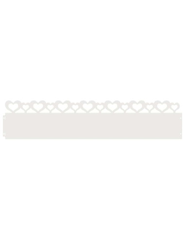 Bordure per prato 30 pcs Bianco 103 x 0,05 x 22 cm Acciaio