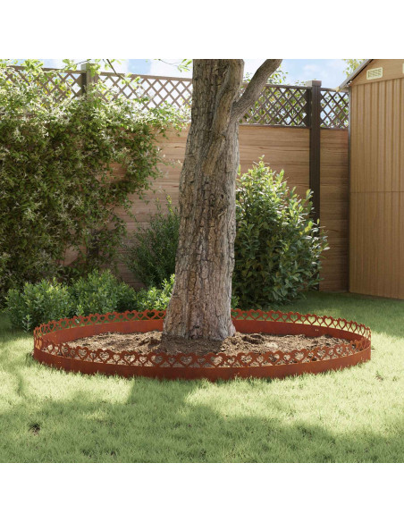 Bordure per prato 10 pcs Ruggine 103 x 0,05 x 22 cm