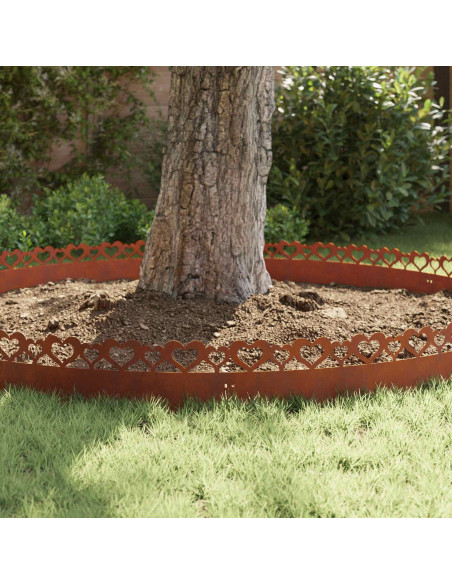Bordure per prato 20 pcs Ruggine 103 x 0,05 x 22 cm