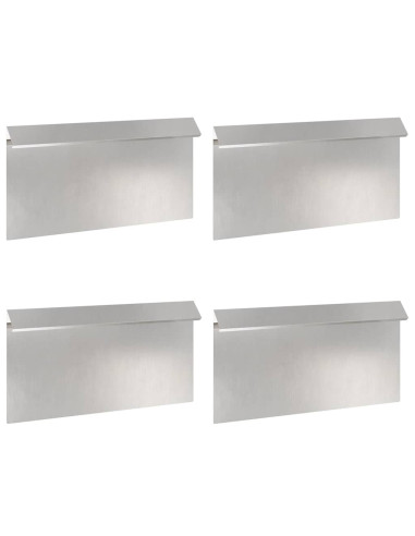 Recinto per lumache 4 pcs Argento 50 x 3,5 x 25 cm