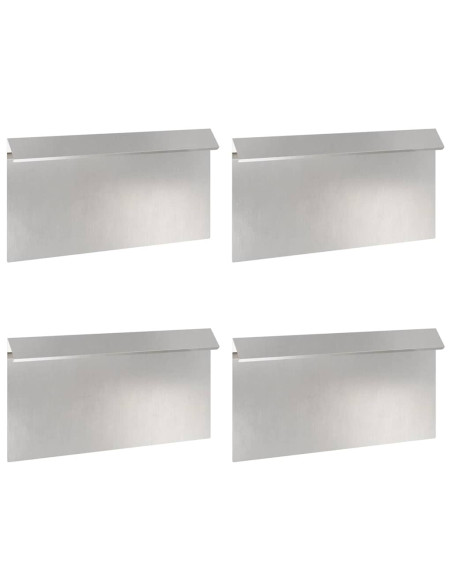 Recinto per lumache 4 pcs Argento 50 x 3,5 x 25 cm
