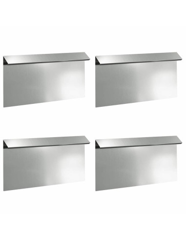 Recinto per lumache 4 pcs Argento 50 x 3,5 x 25 cm