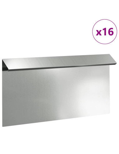 Recinto per lumache 16 pcs Argento 50 x 3,5 x 25 cm