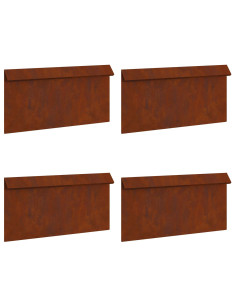 Recinto per lumache 4 pcs Ruggine 50 x 3,5 x 25 cm 2