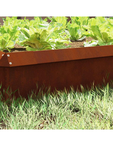 Recinto per lumache 4 pcs Ruggine 50 x 3,5 x 25 cm