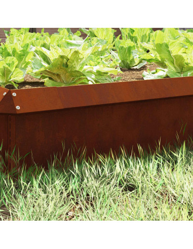 Recinto per lumache 16 pcs Ruggine 50 x 3,5 x 25 cm