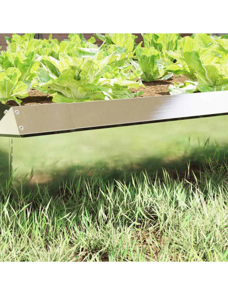 Recinto per lumache 4 pcs Argento 100 x 3,5 x 25 cm