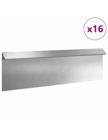 Recinto per lumache 16 pcs Argento 100 x 3,5 x 25 cm