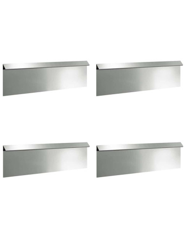 Recinto per lumache 4 pcs Argento 100 x 3,5 x 25 cm