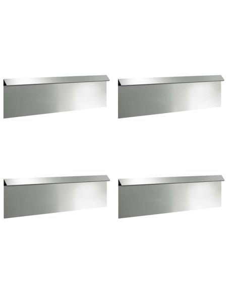 Recinto per lumache 4 pcs Argento 100 x 3,5 x 25 cm