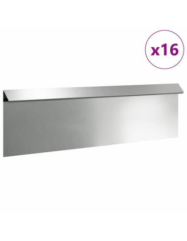 Recinto per lumache 16 pcs Argento 100 x 3,5 x 25 cm