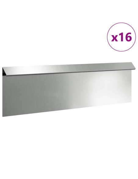 Recinto per lumache 16 pcs Argento 100 x 3,5 x 25 cm