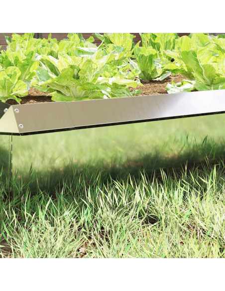 Recinto per lumache 16 pcs Argento 100 x 3,5 x 25 cm