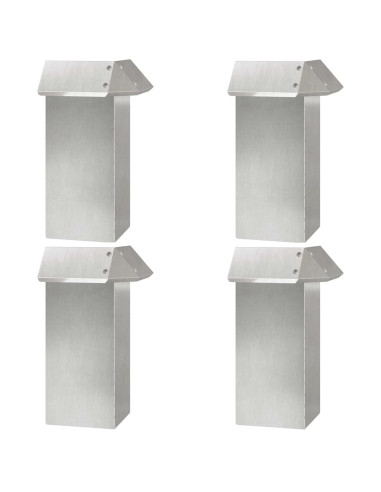 Recinto per lumache 4 pcs Argento 13,5 x 13,5 x 25 cm