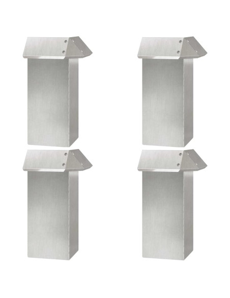 Recinto per lumache 4 pcs Argento 13,5 x 13,5 x 25 cm