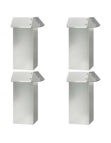 Recinto per lumache 4 pcs Argento 13,5 x 13,5 x 25 cm