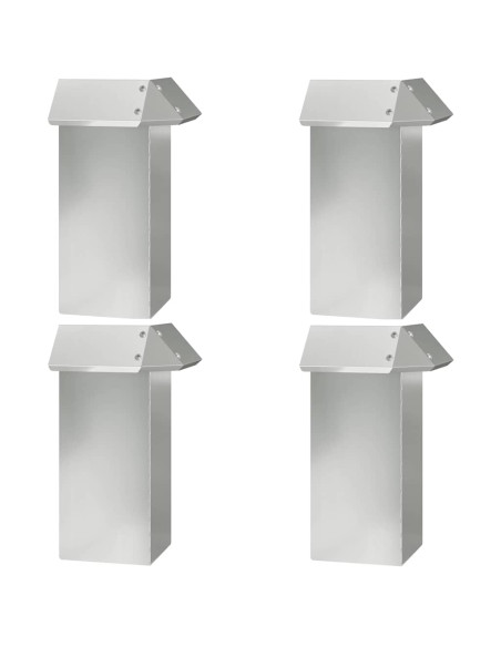 Recinto per lumache 4 pcs Argento 13,5 x 13,5 x 25 cm