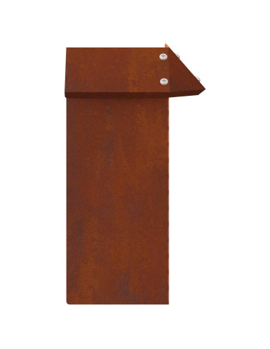 Recinto per lumache 4 pz 13,5 x 13,5 x 25 cm Acciaio Corten