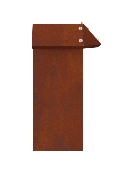 Recinto per lumache 4 pz 13,5 x 13,5 x 25 cm Acciaio Corten