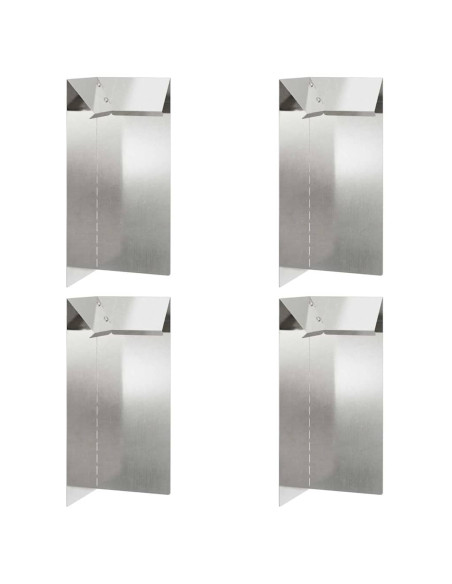Recinto per lumache 4 pcs Argento 10 x 10 x 25 cm