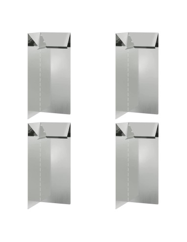 Recinto per lumache 4 pcs Argento 10 x 10 x 25 cm