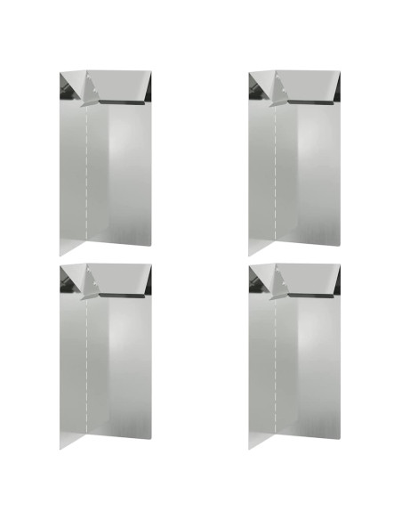 Recinto per lumache 4 pcs Argento 10 x 10 x 25 cm