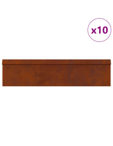 Recinzioni per lumache 16 pcs Ruggine