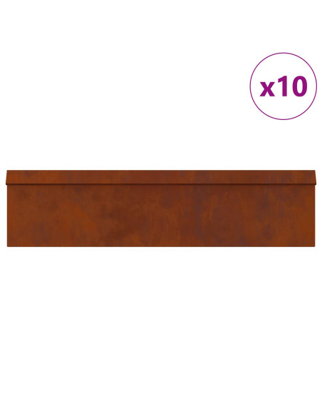 Recinzioni per lumache 16 pcs Ruggine