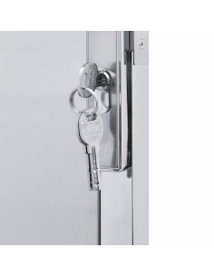 Cancello da giardino 85 x 70 cm Acciaio Inox Argento Bloccabile 2