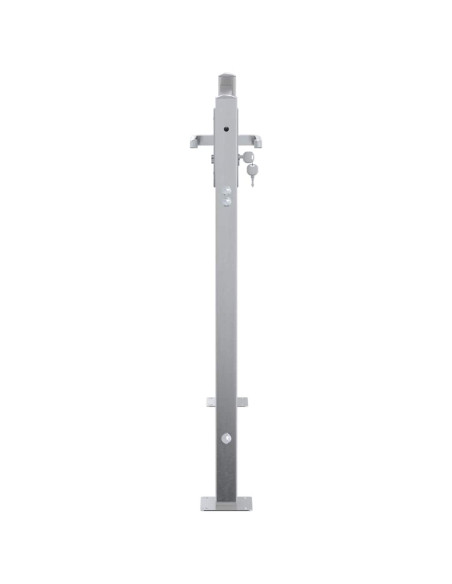 Cancello da giardino 85 x 70 cm Acciaio Inox Argento Bloccabile