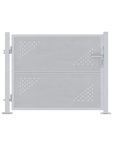Cancello da giardino Argento 100 x 75 cm Acciaio inossidabile