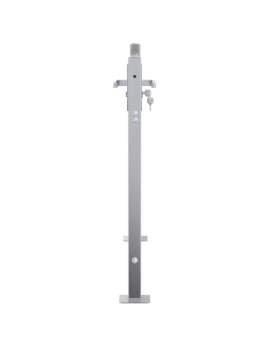 Cancello da giardino Argento 85 x 70 cm Acciaio inossidabile