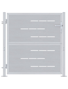 Cancello da giardino Argento 96 x 100 cm Acciaio inossidabile 2