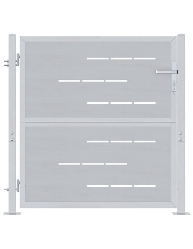 Cancello da giardino Argento 96 x 100 cm Acciaio inossidabile