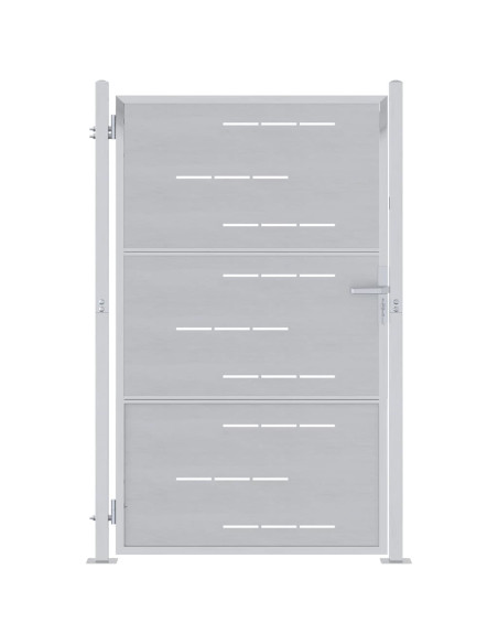 Cancello da giardino Argento 100 x 150 cm Acciaio inossidabile