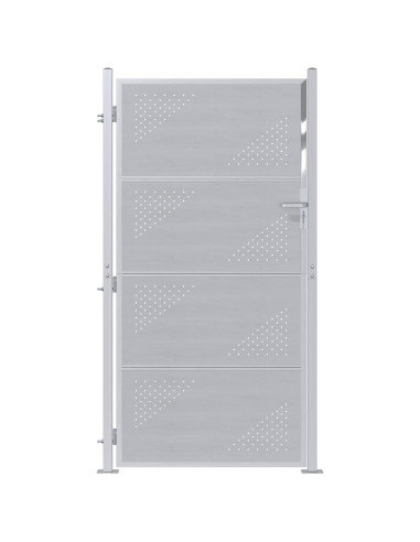 Cancello da giardino 85 x 174 cm Acciaio Inox Bloccabile