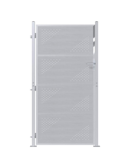 Cancello da giardino 85 x 174 cm Acciaio Inox Bloccabile