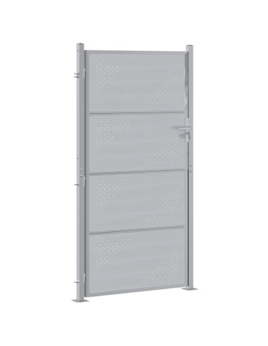 Cancello da giardino Argento 96 x 180 cm Acciaio inossidabile