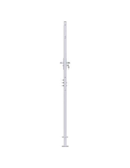 Cancello da giardino 85 x 174 cm Acciaio Inox Bloccabile