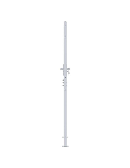 Cancello da giardino 85 x 196 cm Acciaio Inox Bloccabile