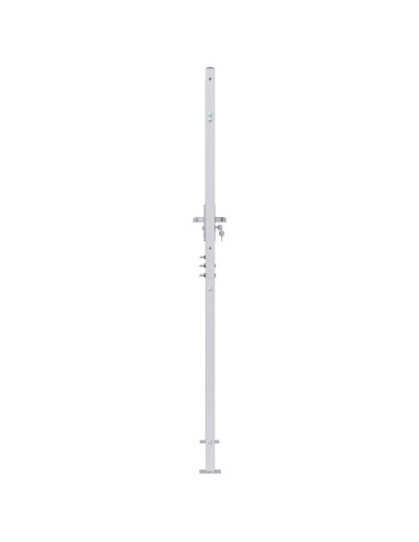 Cancello da giardino Argento 85 x 196 cm Acciaio inossidabile