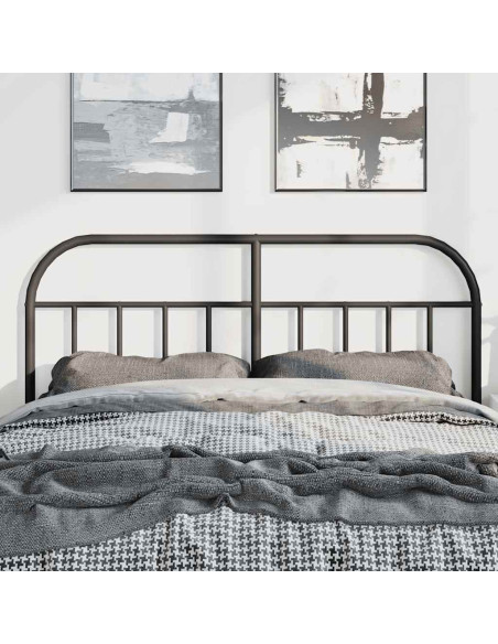 Testiera in Metallo Nero 135 cm