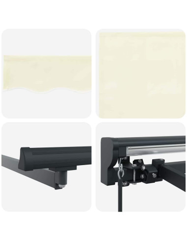 Tenda Retrattile Crema 450x300 cm Tessuto