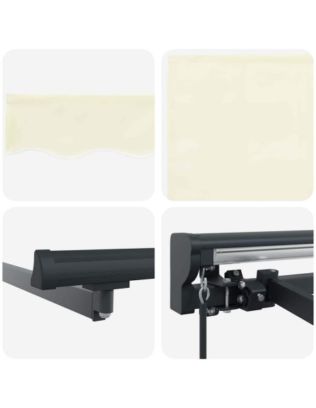 Tenda Retrattile Crema 450x300 cm Tessuto