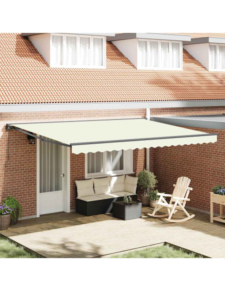 Tenda Retrattile Crema 450x300 cm Tessuto