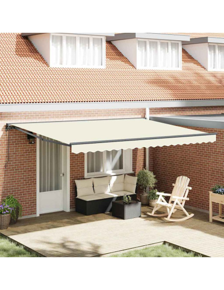 Tenda Retrattile Crema 450x300 cm Tessuto