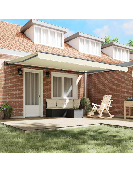 Tenda Retrattile Crema 450x300 cm Tessuto