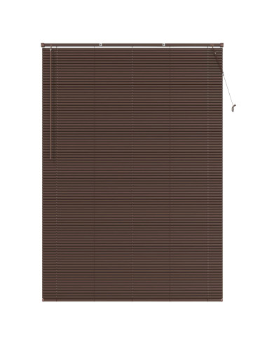 Tenda Veneziana Marrone Scuro con Motivo 213 x 160 cm PVC